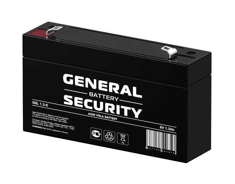 аккумулятор 6в 1.3а.ч general security gsl1.3-6 от BTSprom.by