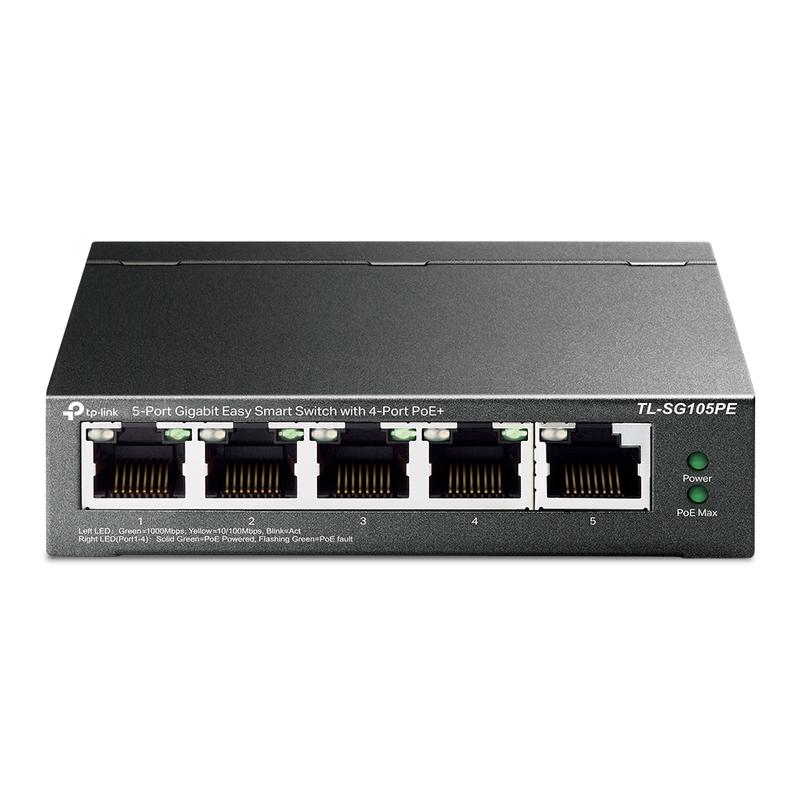 коммутатор tl-sg105pe easy smart гигабитный 5-портовый с 4 портами poe+ tp-link 1793909 от BTSprom.by