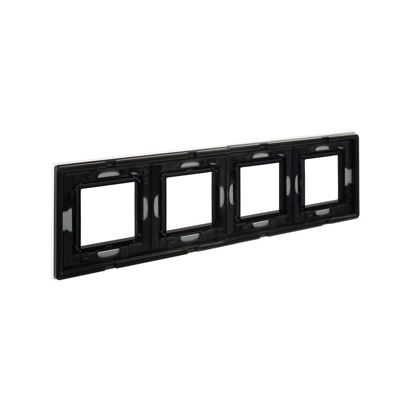  Рамка 4-м 8мод. Avanti натуральн. стекло свет. сер. DKC 4404828 фото в каталоге от BTSprom.by