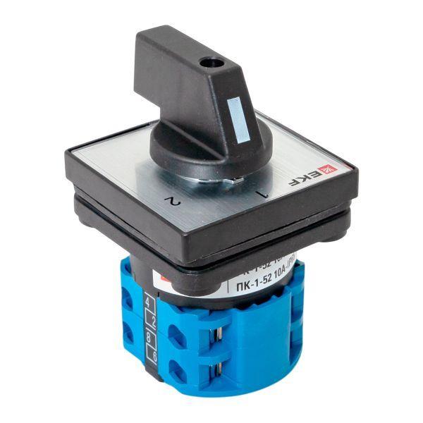  Переключатель кулачковый ПК-1-52 2п 10А "1-2" IP65 EKF pk-1-52-10-65 фото в каталоге от BTSprom.by