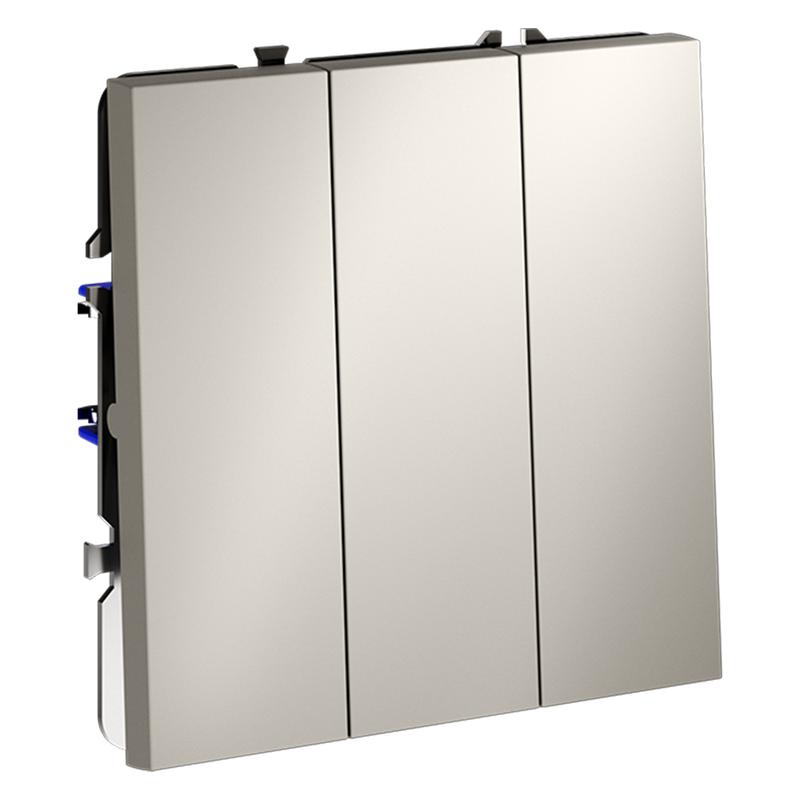  Выключатель 3-кл. СП S70 10А механизм кашемир Voltum VLS030103 фото в каталоге от BTSprom.by