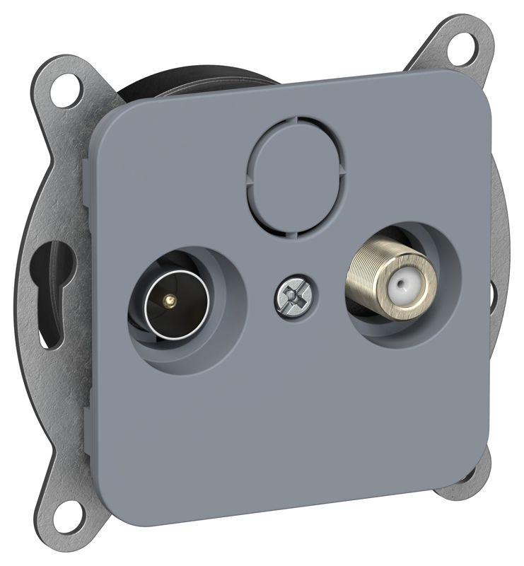 розетка оконечная tv/sat 2-м сп flite ртвс-2-1-1-флм экранир. механизм маренго iek fi-af23-o-k35 от BTSprom.by