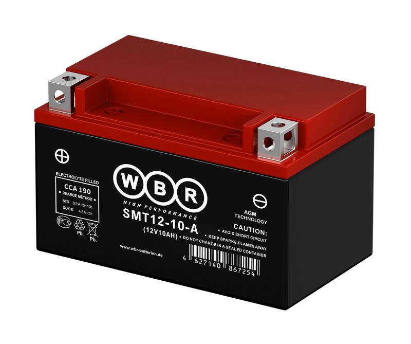 аккумулятор стартерный 12в 10а.ч wbr smt12-10-a wbr от BTSprom.by
