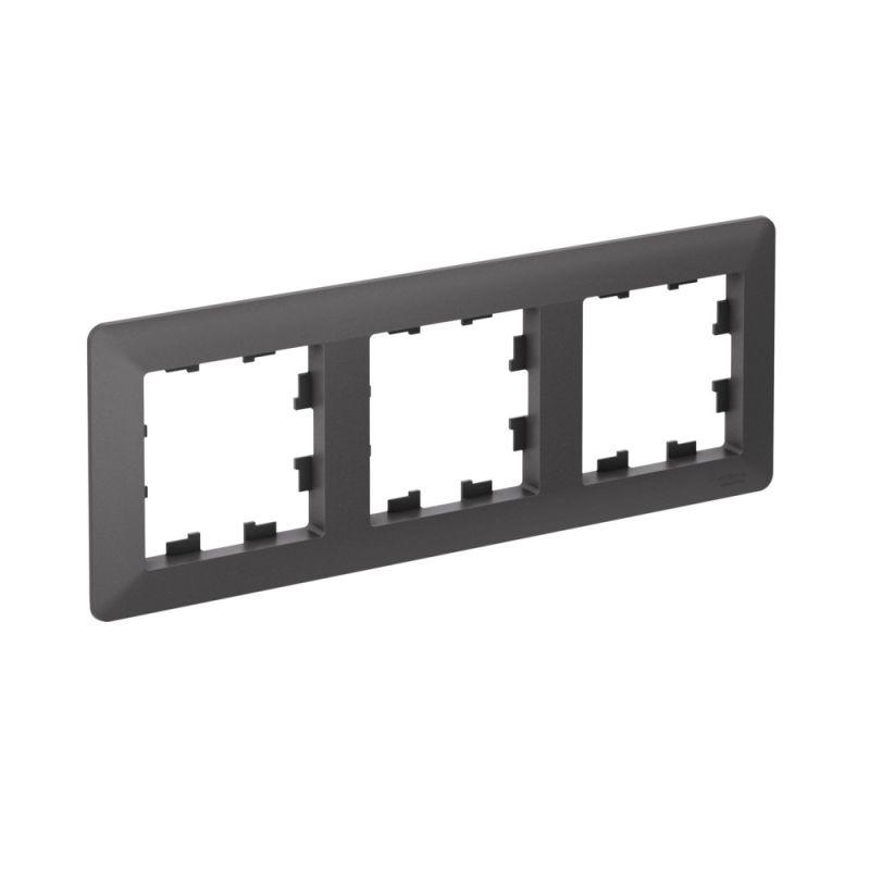 рамка 3-м atlasdesign air базальт/дым. черн. se atn221403 от BTSprom.by