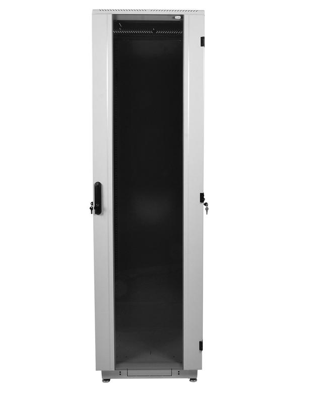 шкаф коммутационный напольный штк-м-42.6.8-1ааа 42u 600х800мм передн. двер. стеклян. задн. двер. стальн. лист 2 боков. панел. направл. под закл. гайки 550кг 655мм 104.6кг 180град. 2030мм сер. цмо 1134148 от BTSprom.by