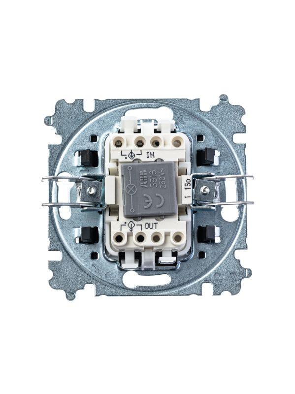  Выключатель 1-кл. СП Levit IP20 с подсветкой антрацит/дым. черн. ABB 2CHH590146A6063 фото в каталоге от BTSprom.by