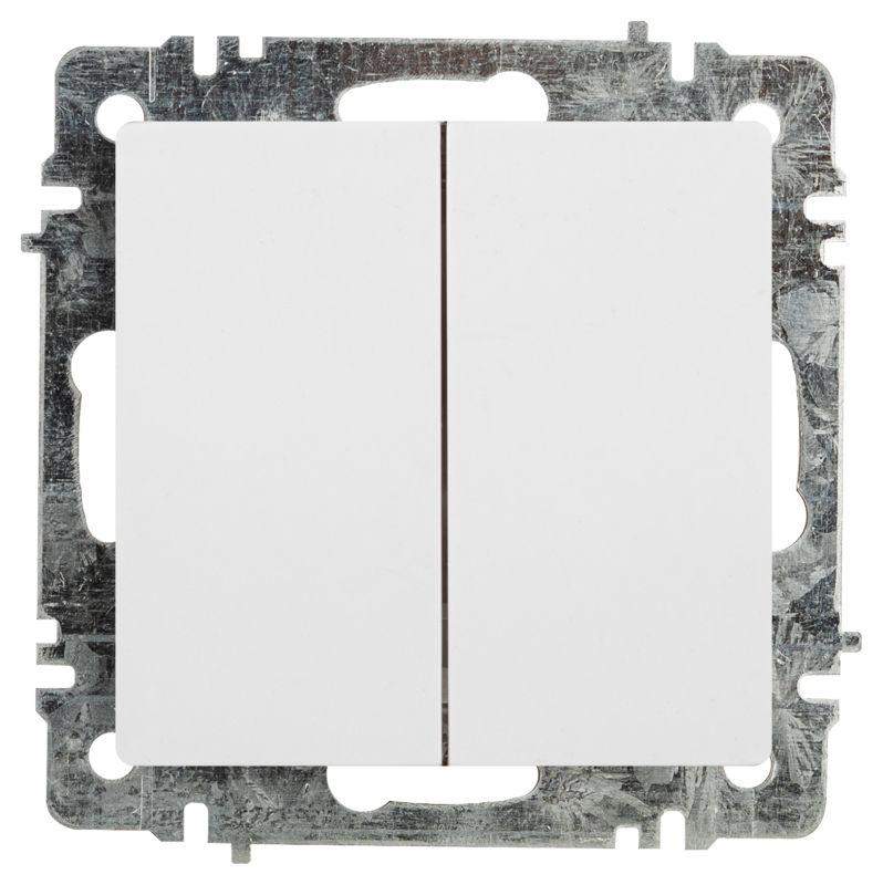 переключатель 2-кл. сп accent 6-107-01 10а ip20 250в al/cu бел. intro б0063554 от BTSprom.by