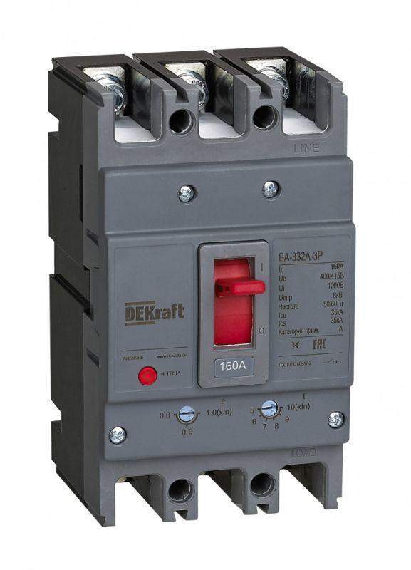 выключатель автоматический 3п 140а 35ка ва-332а dekraft 28108dek от BTSprom.by