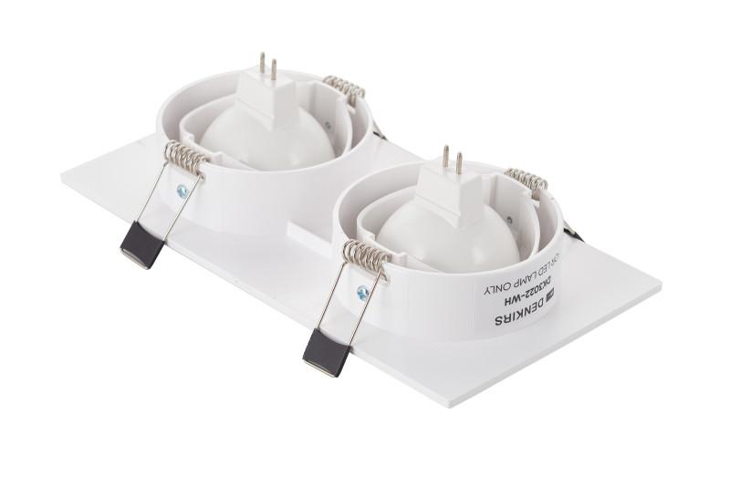  Светильник 10Вт GU5.3 IP20 LED встраив. пластик бел. DENKIRS 529038 фото в каталоге от BTSprom.by