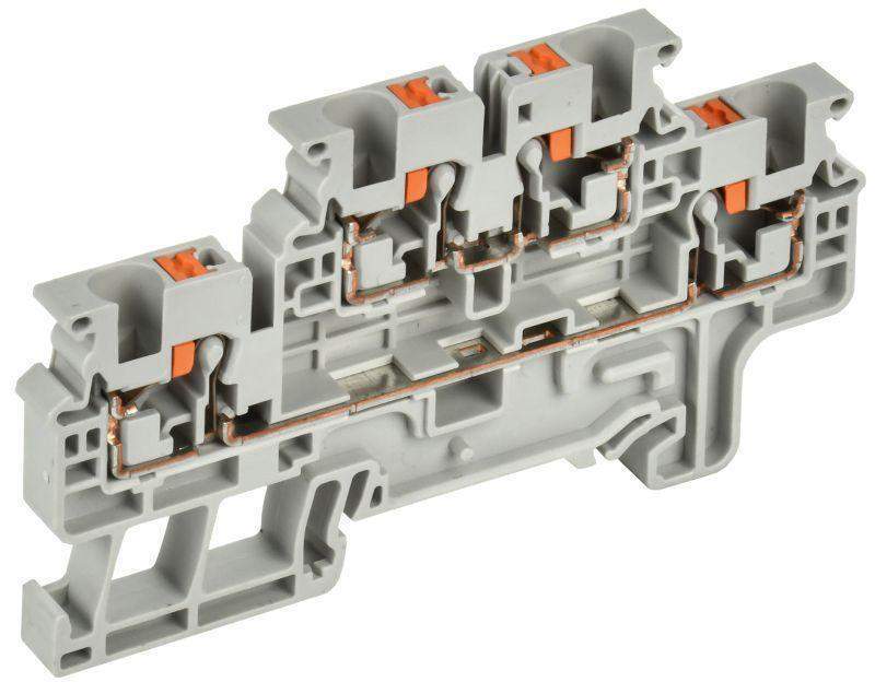 колодка клеммная cp-ml 2 ур. 4кв.мм сер. iek yct23-00-2-k03-004 от BTSprom.by