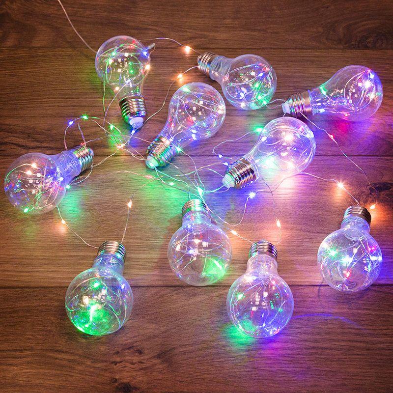 гирлянда светодиодная "ретро-лампы" 3м 100led мультиколор 4вт ip20 neon-night 303-079 от BTSprom.by