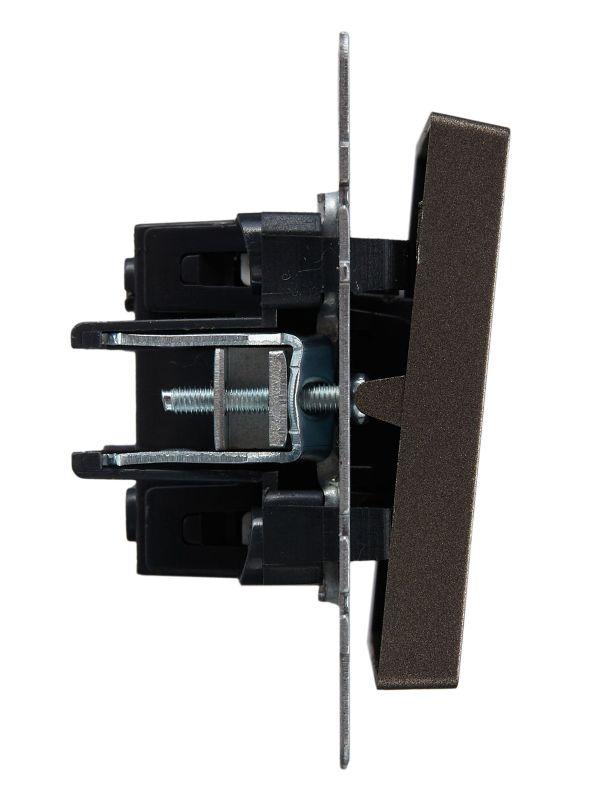  Выключатель проходной 1-кл. СП BRITE ВС10-1-7-БрТБ 10А с индик. механизм бронза IEK BR-V12-1-10-K45 фото в каталоге от BTSprom.by