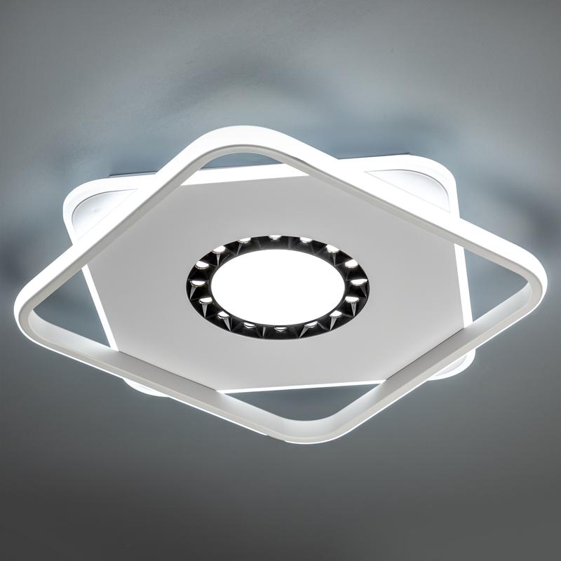  Люстра светодиодная GALASSIA 88Вт 2700К+6400К/4200К/6400К+2700К 480х480х55мм 40кв.м ДУ 3 режима диммир. бел. Ritter 51586 3 фото в каталоге от BTSprom.by