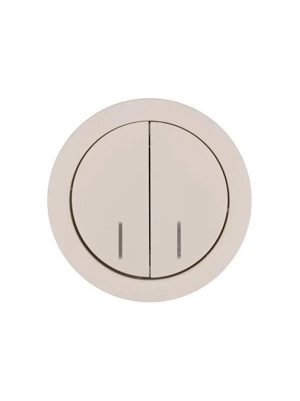  Выключатель 2-кл. СП OSEN 10А IP20 с подсветкой механизм сл. кость LEZARD 743-9088-112 фото в каталоге от BTSprom.by