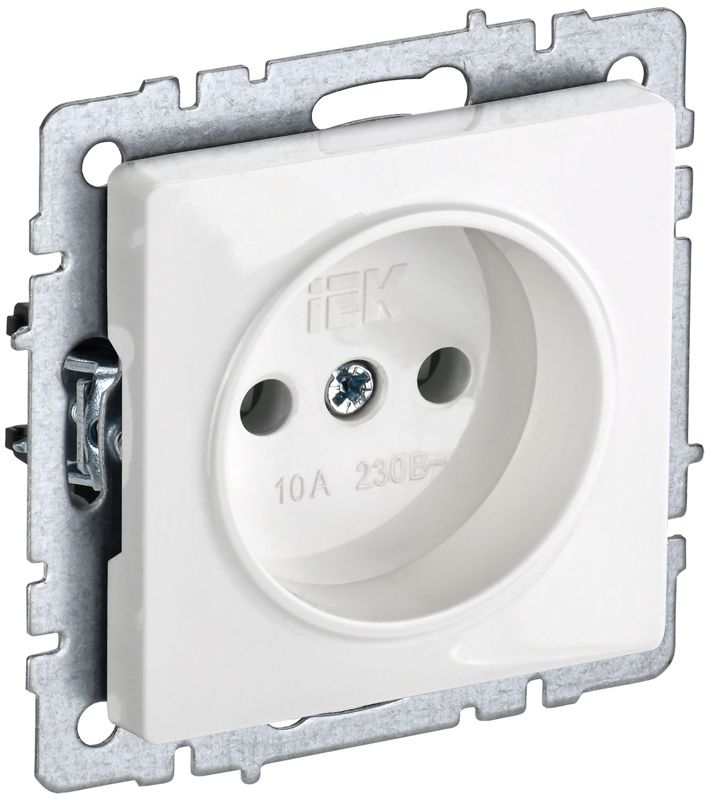 розетка brite рс10-1-0-брб 10а без заземл. без защ. шторок механизм бел. iek br-r10-10-k01 от BTSprom.by