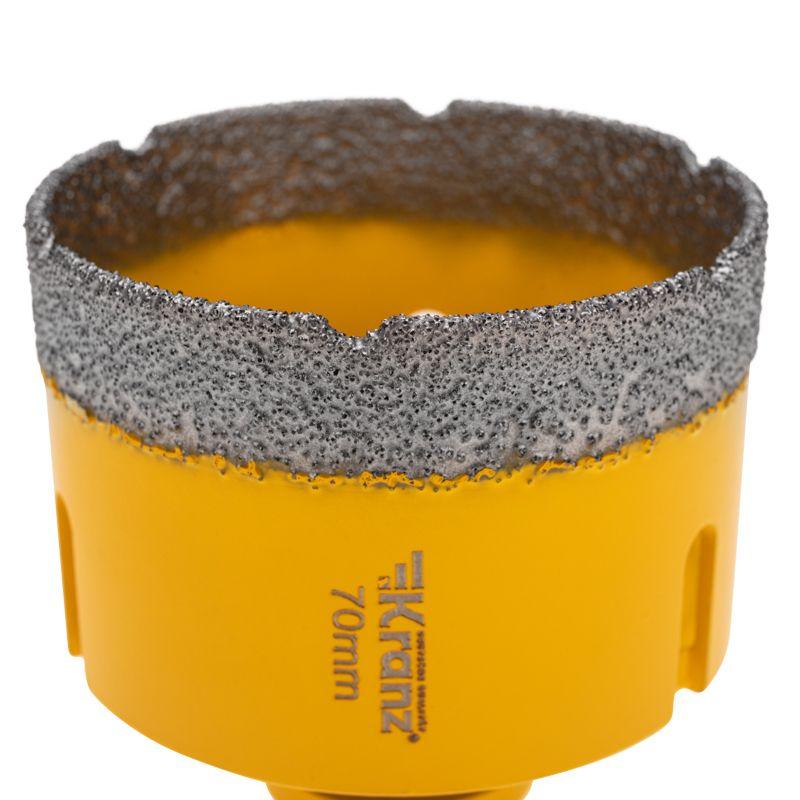  Коронка алмазная профессиональная по керамограниту и железобетону М14 вакуумное спекание 70мм для УШМ Kranz KR-92-1026 фото в каталоге от BTSprom.by