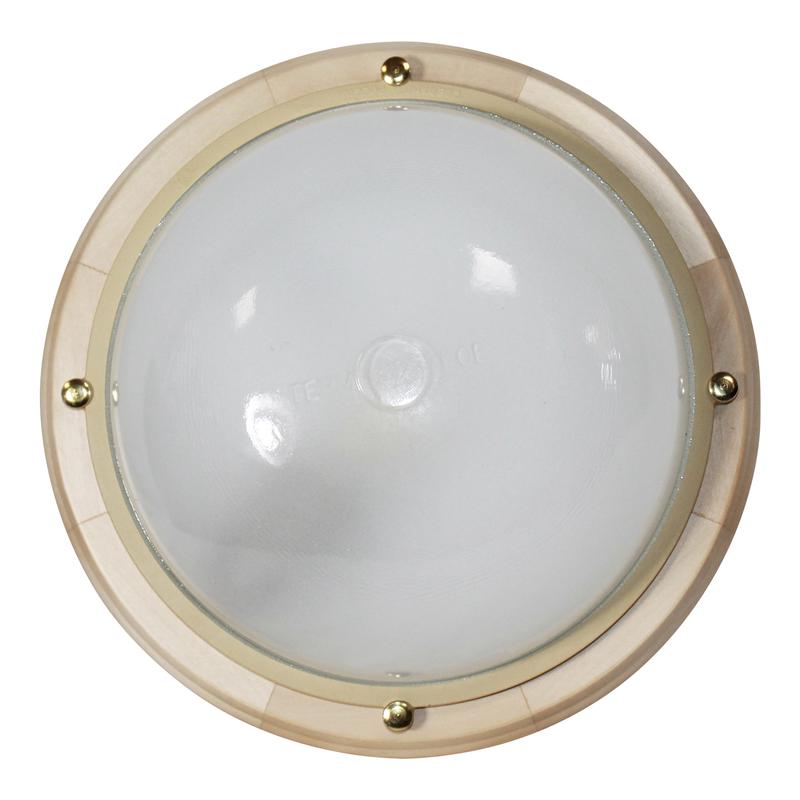  Светильник НББ 03-100-009 "Терма 1101" IP65 кругл. большой матов./корпус дерево липа (инд. упак.) Элетех 1005501026 фото в каталоге от BTSprom.by