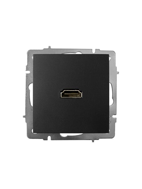 розетка hdmi 1-м сп vesna ip20 механизм черн. бархат lezard 742-4288-203 от BTSprom.by
