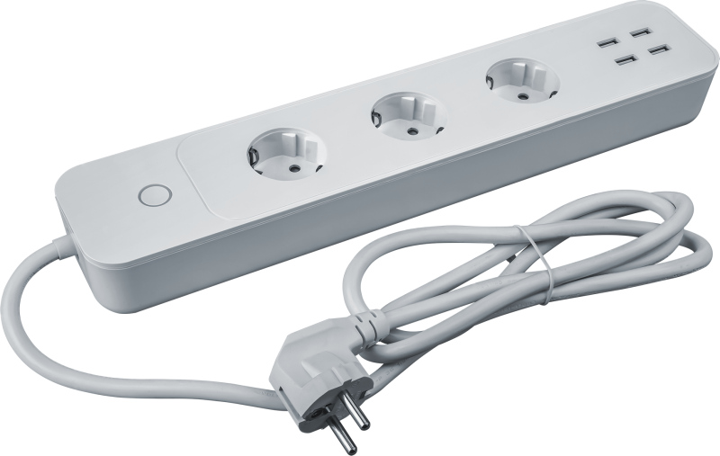 удлинитель 3х1.5м с заземл. 16а 14 557 smart home nsh-pe-01 4хusb с управлением по wi-fi бел. navigator 14557 от BTSprom.by