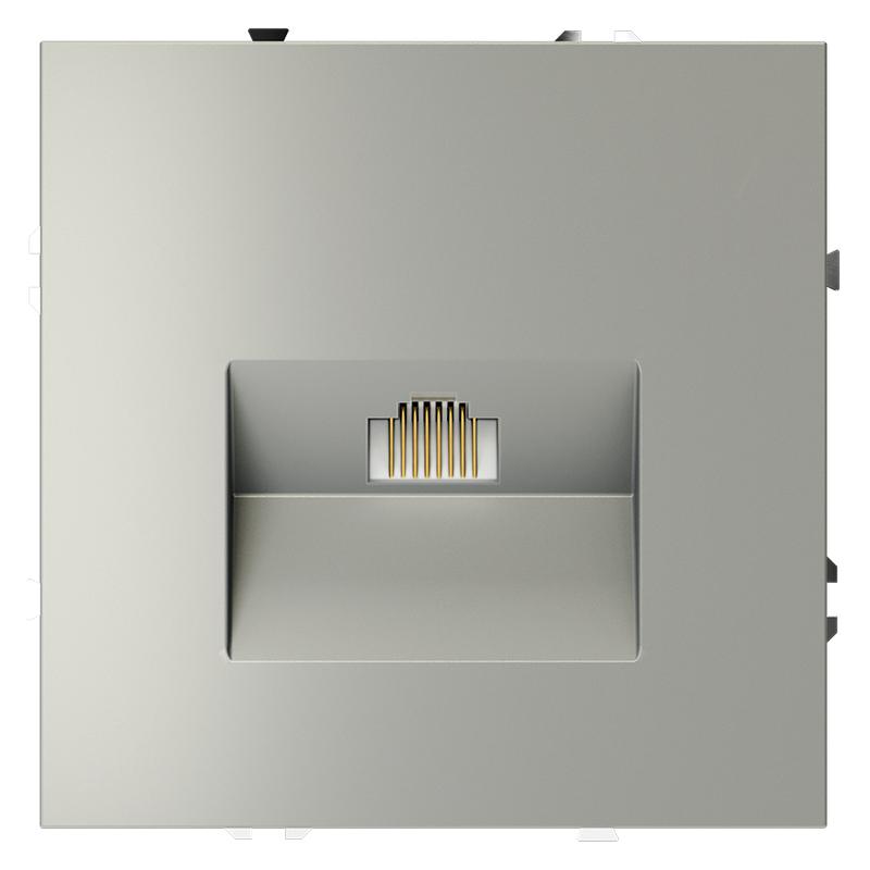 розетка компьютерная 1-м сп s70 rj45 кат.6 механизм сталь voltum vls060105 от BTSprom.by