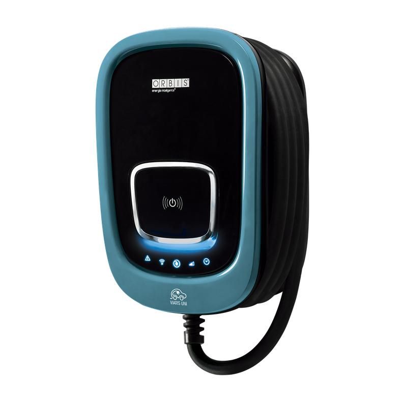 станция зарядная для электромобилей viaris uni 7.4квт; 5м кабель t2; schuko; wifi+ethernet orbis ob94u22sha2 от BTSprom.by