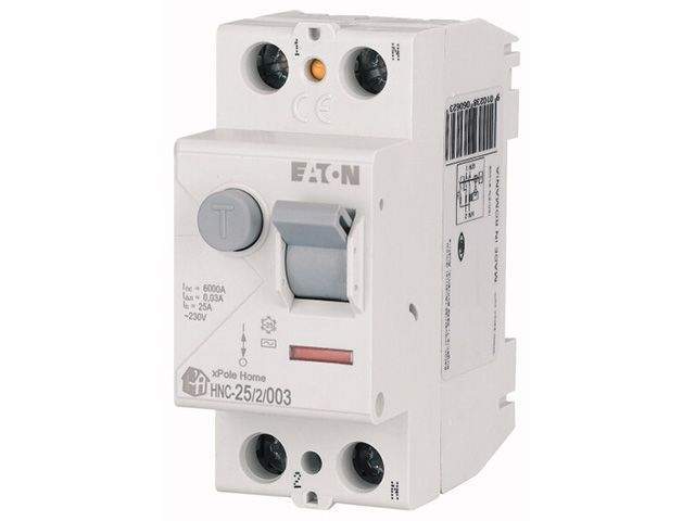 устройство защитного отключения eaton hnc-25/2/003, 2p, 25a, 6кa, 30мa, тип аc, 2m 194690 от BTSprom.by