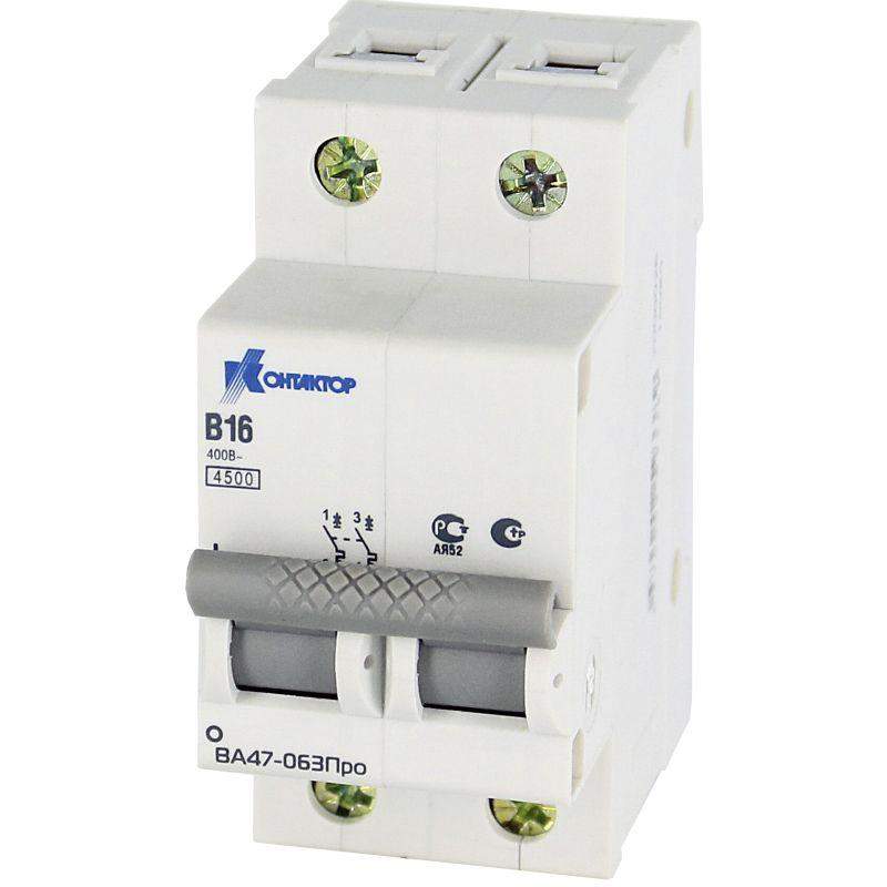 выключатель автоматический модульный 2п b 40а 4.5ка ва47-063про контактор 7000030 от BTSprom.by