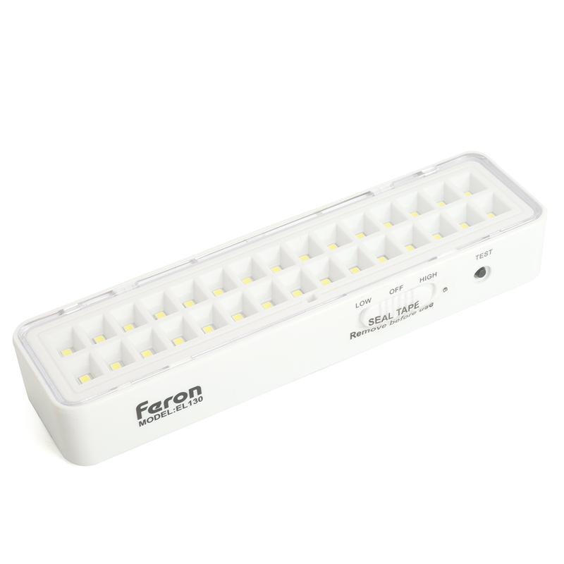 светильник аккумуляторный 30led dc бел. el130 feron 48987 от BTSprom.by