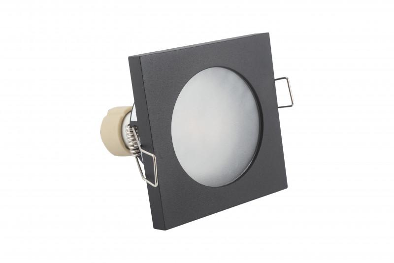  Светильник 50Вт GU10 IP44 встраив. влагозащ. алюм. черн. DENKIRS 427070 фото в каталоге от BTSprom.by