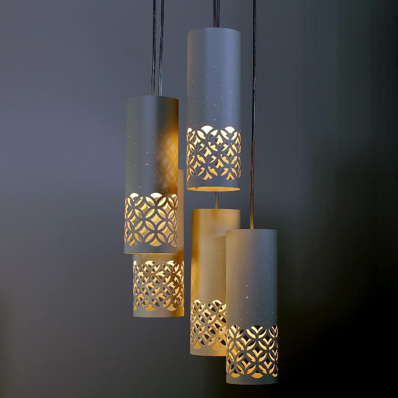  Светильник "Касабланка" 251 НСБ 01-5х60-135 Е27 ИУ бел. муар Элетех 1005404830 фото в каталоге от BTSprom.by