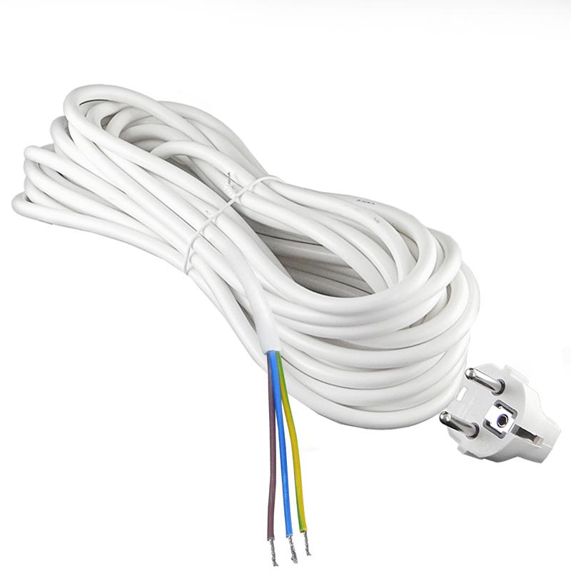 шнур сетевой с вилкой 5м с заземл. 16а пвс 3х1.5 бел. domtok 2785 от BTSprom.by