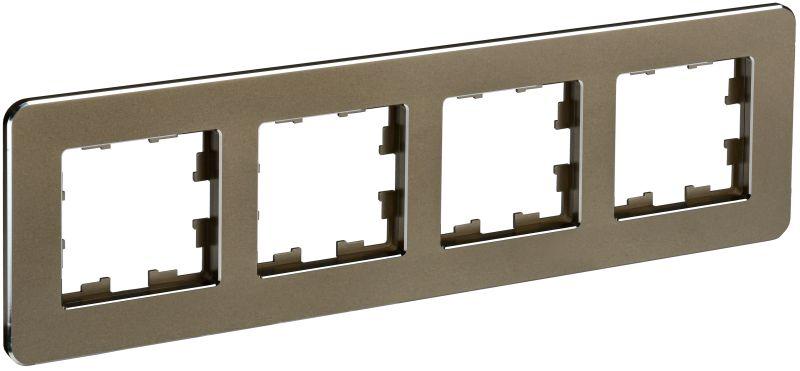 рамка 4-м brite ру-4-1-бр метал. латунь re iek br-m42-m-01-k49 от BTSprom.by