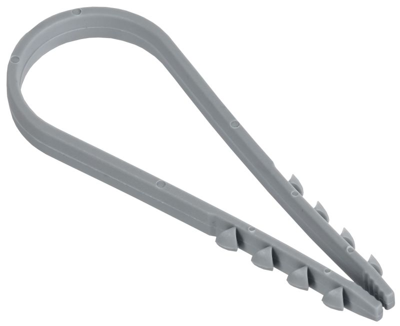 дюбель-хомут 19х25мм для круглого кабеля нейлон сер. (уп.100шт) generica udh13-19-25-100-k03-g от BTSprom.by