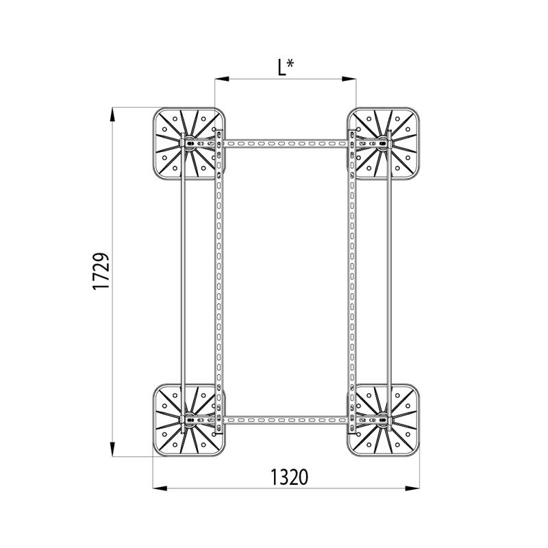  Конструкция опорная для установки оборудования TECHNORAPTOR FOOT 1000х1500 HD КМ TR0209 фото в каталоге от BTSprom.by