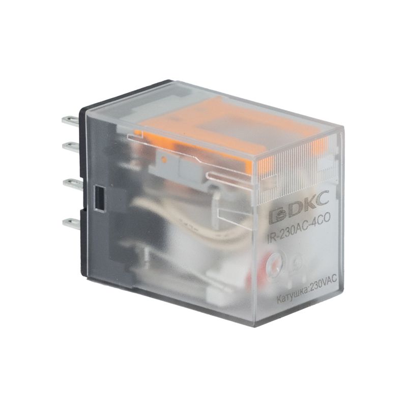 реле одиночное 230в ac до 5а 4 прекидн. контакта dkc ir-230ac-4co от BTSprom.by