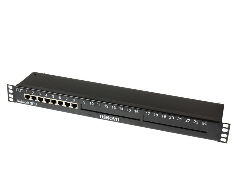 устройство грозозащиты sp-ip8/1000pr 1u для локал. вычислит. сети на 8 портов (скорость до 1000мб/с) с защит. линий poe osnovo 14282 от BTSprom.by