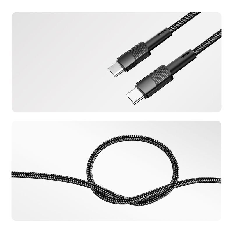  Кабель Type-C-Type-C 3А 60Вт 1м черн. нейлон. оплетка Rexant 18-7071 фото в каталоге от BTSprom.by