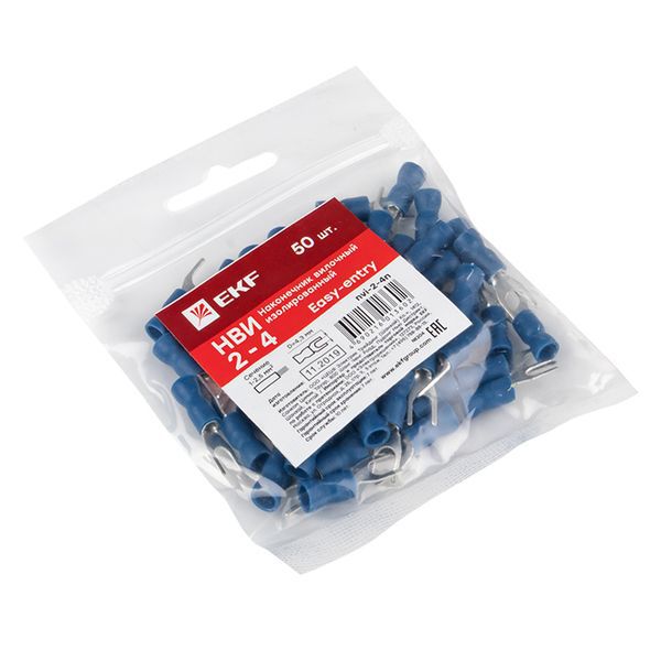  Наконечник вилочный изол. НВИ 2.5-4 (уп.50шт) EKF nvi-2-4n фото в каталоге от BTSprom.by