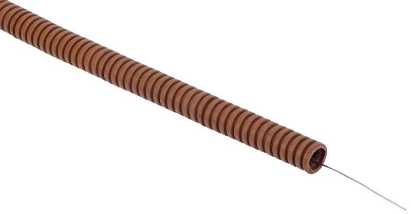 труба гофрированная пвх d20мм с протяжкой дуб (уп.25м) elasta iek et-tg21-121-020-025-k24 от BTSprom.by