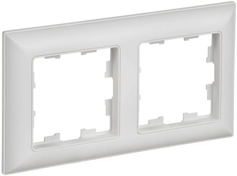 рамка 2-м brite ру-2-браб арктич. бел./бел. iek br-m22-12-k91 от BTSprom.by