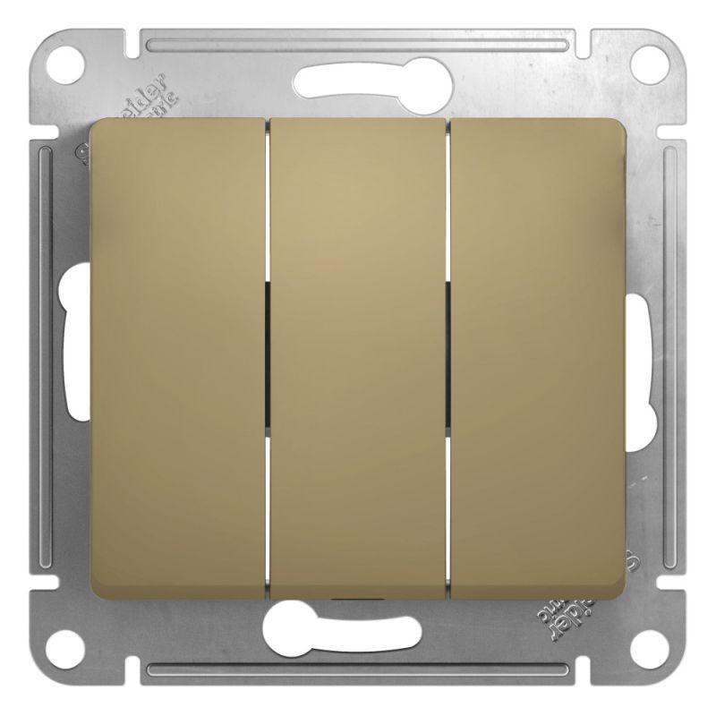 выключатель 3-кл. сп glossa 10а ip20 (сх. 1+1+1) 10ax механизм титан se gsl000431 от BTSprom.by