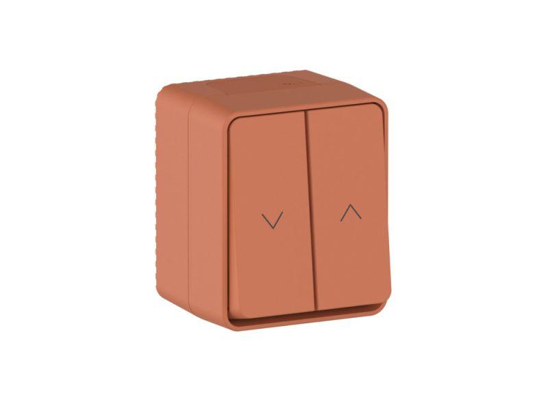  Выключатель для жалюзи 2-кл. ОП AtlasDesign PROFI 10А IP54 терракот. SE ATN547019 фото в каталоге от BTSprom.by