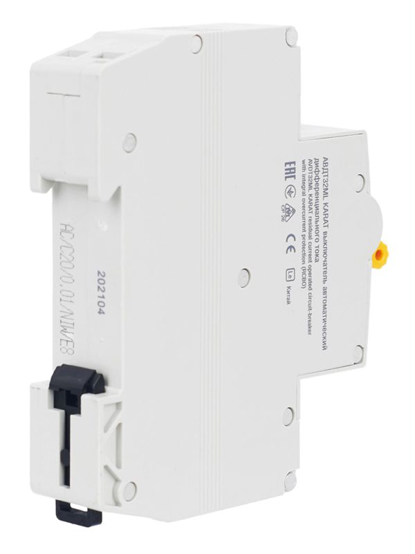  Выключатель автоматический дифференциального тока C 20А 10мА АВДТ32МL KARAT IEK MVD12-1-020-C-010 фото в каталоге от BTSprom.by