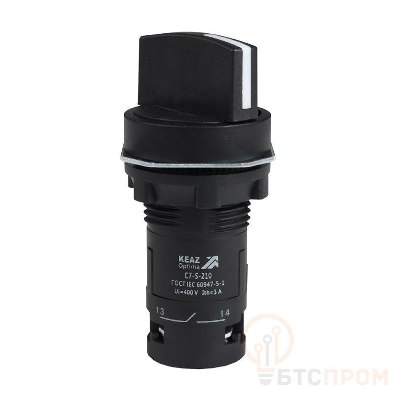 Переключатель 2 положения OptiSignal Compact D22 С7-S-201 черн. 1НЗ XB7ND22 КЭАЗ 362132 фото в каталоге от BTSprom.by  Переключатель 2 положения OptiSignal Compact D22 С7-S-201 черн. 1НЗ XB7ND22 КЭАЗ 362132 фото в каталоге от BTSprom.by