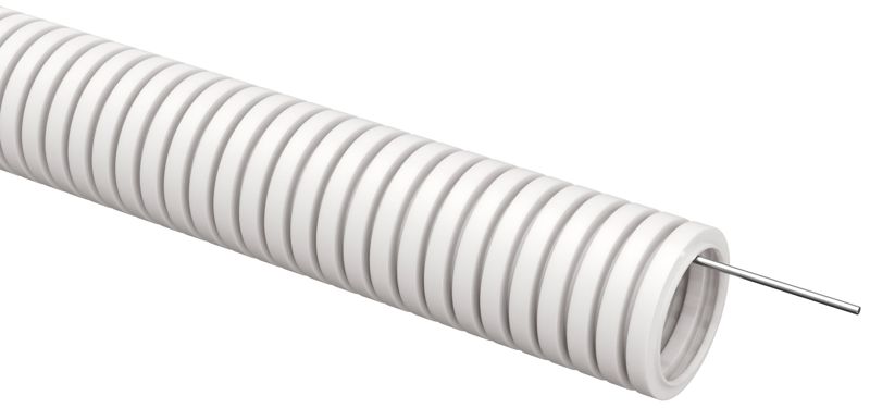 труба гофрированная пвх d50мм с протяжкой бел. (уп.15м) elasta iek et-tg21-121-050-015-k01 от BTSprom.by