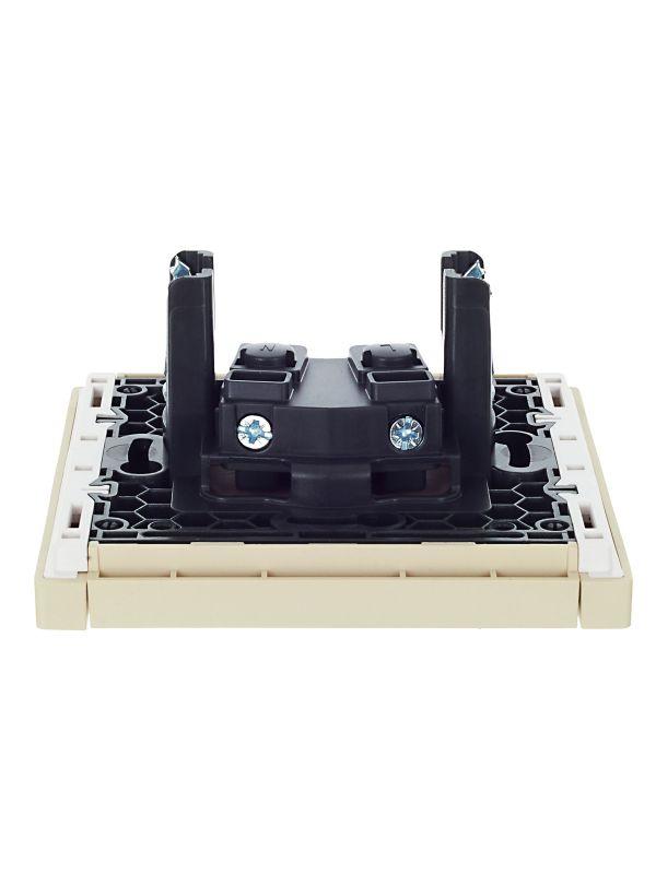  Розетка 1-м СП FORTE&PIANO FP417 10А без заземл. защ. шторки винт. крепл. ваниль IEK FP-R13-10-K10 фото в каталоге от BTSprom.by