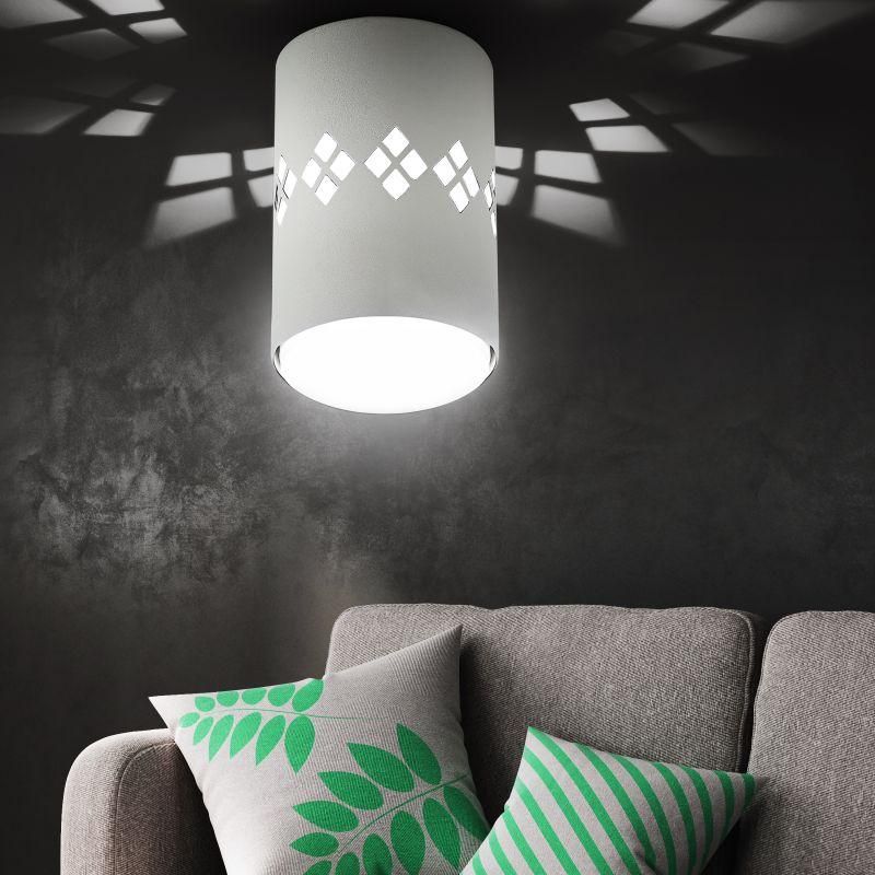 светильник ol10 ld gx53 wh настен./потолочн. спот подсветка 1вт бел. эра б0050269 от BTSprom.by