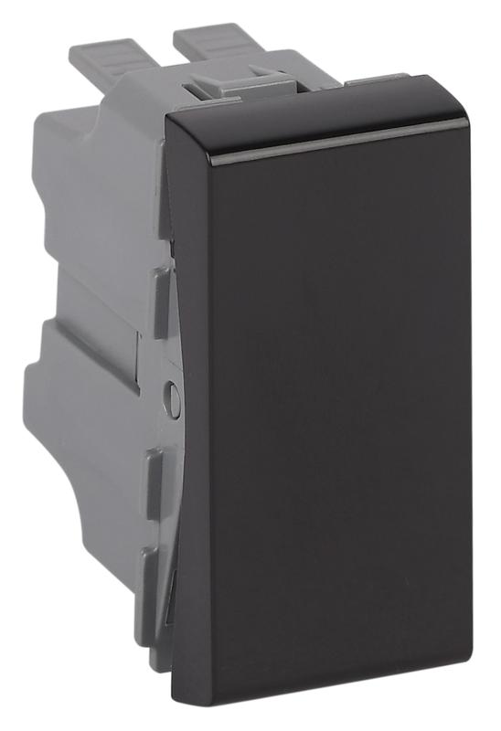 выключатель модульный 1-кл. 1мод. 10а ip20 45х22мм черн. ruvinil адл 13-912-ч от BTSprom.by