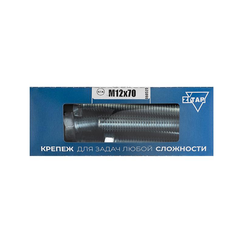 болт с шестигранной головкой м12х70 din 933 оцинк. (уп.10шт) tech-krep/zitar 126530 от BTSprom.by