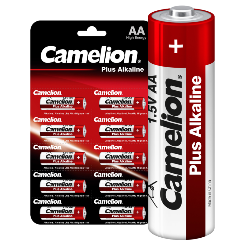 элемент питания алкалиновый aa/lr6 1.5в plus alkaline lr6-bp1х10p (блист.10шт) camelion 14135 от BTSprom.by